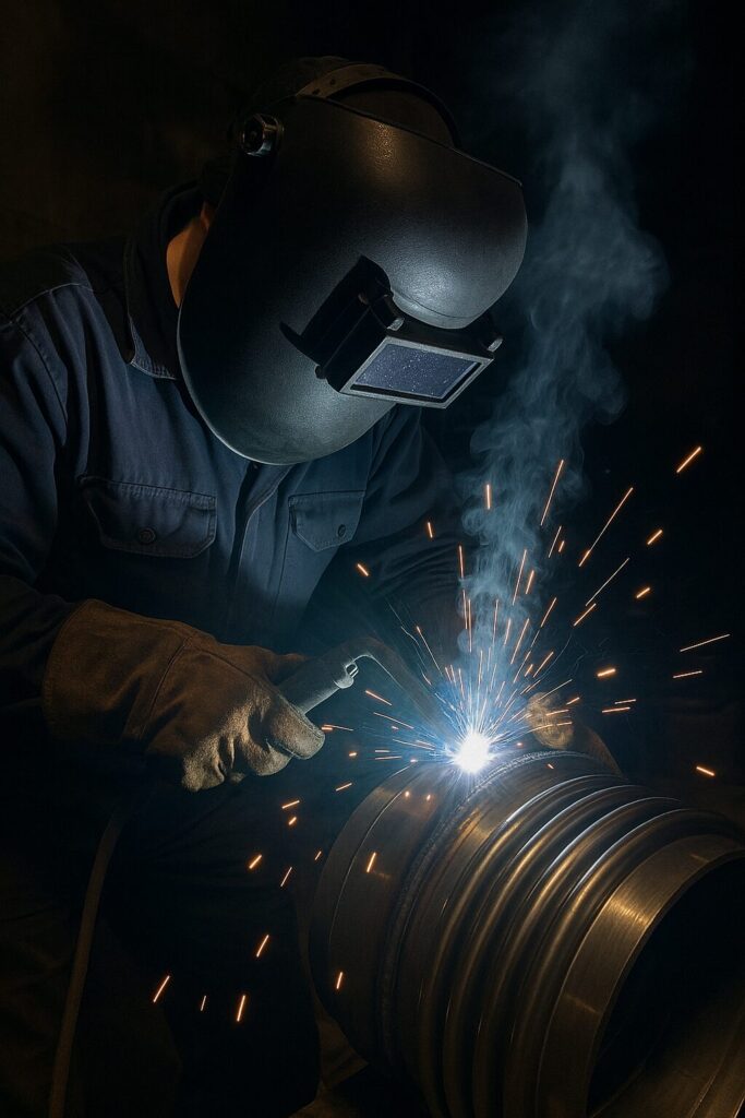 20250424 1621 Welding Spark Illumination simple compose 01jsm2p1hwfn8s727dkgvc7j89